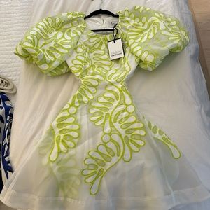 Brand new Aje floral dress with cut out back.